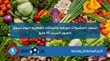 أسعار الخضروات الورقية والنباتات العطرية اليوم بسوق العبور السبت 10 مايو